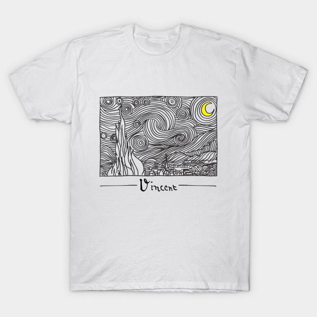 Vincent Van Gogh T-Shirt by workshop71